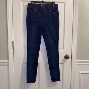 Old Navy Women's Deep Indigo ROCKSTAR Super Skinny High Rise Secret Slim Pockets